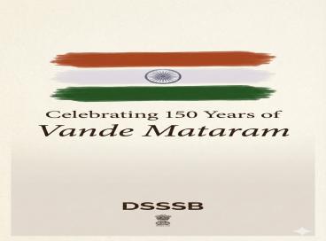 Celebrating 150 Years of Vande Mataram